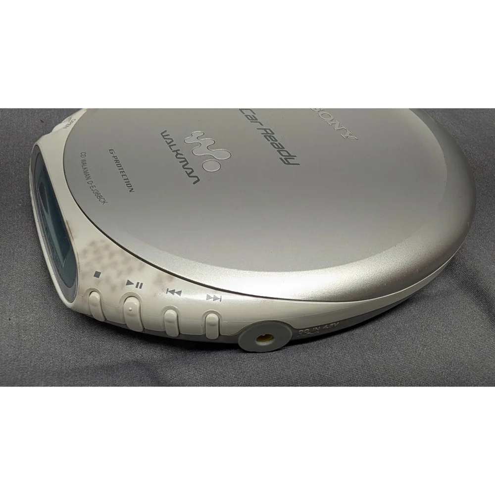Sony CD Walkman D-EJ368CK Silver Portable Player Bundle G-Protection Car Ready
